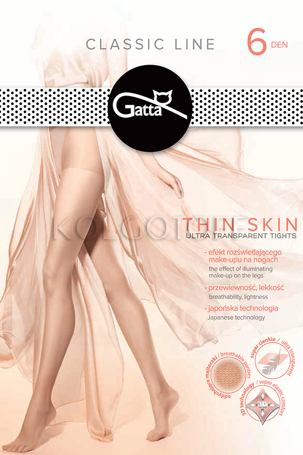 Найтонші жіночі літні колготки GATTA Thin Skin 6