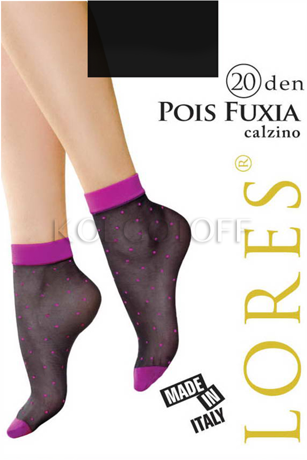 Шкарпетки жіночі з візерунком LORES Pois Fuxia 20 calzino