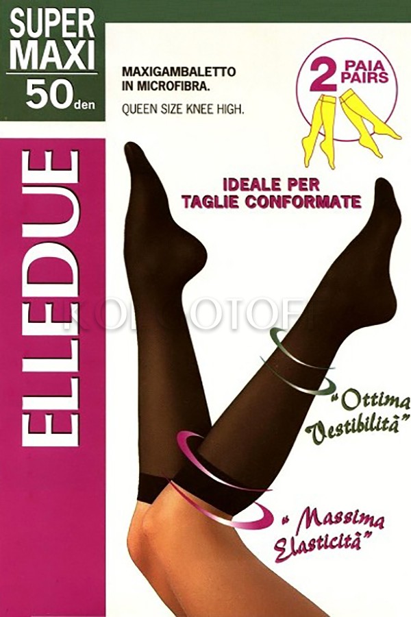 Гольфи жіночі великого розміру оптом ELLEDUE SUPER MAXI 50 gambaletto