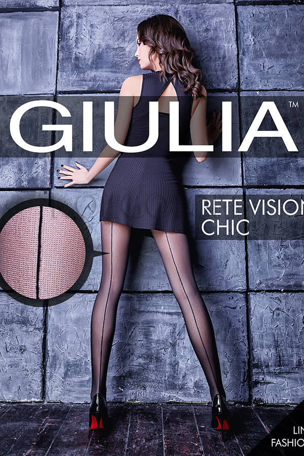 Колготки женские со швом GIULIA Rete Vision Chic 40 