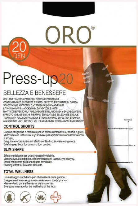 Женские корректирующие колготки с шортиками Oro Press-up 20
