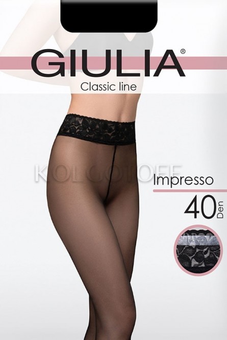 Колготки женские с силиконовым поясом GIULIA Impresso 40
