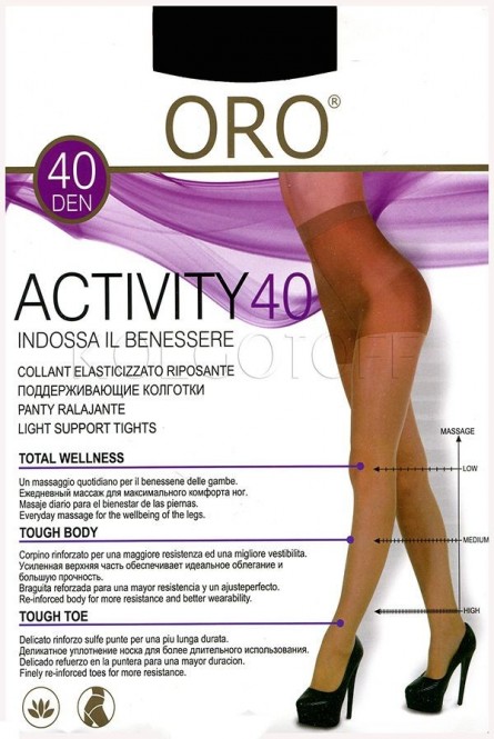 Женские поддерживающие колготки большого размера ORO Activity 40 XL