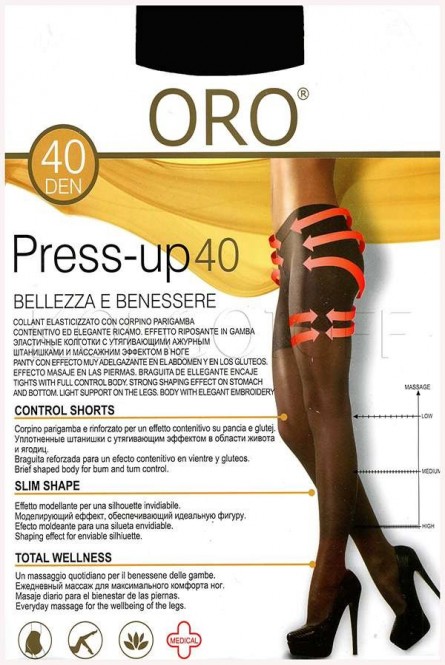 женские корректирующие колготки с шортиками ORO Press-Up 40