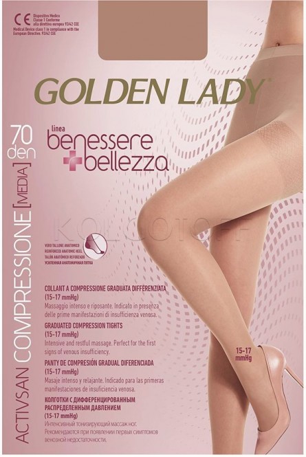 Компрессионные лечебные колготки GOLDEN LADY Benessere&Bellezza 70