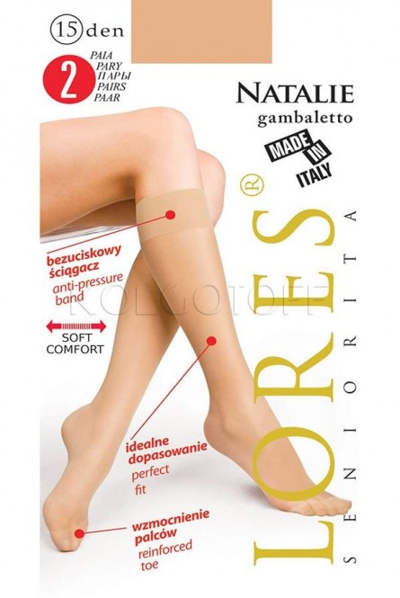 Женские классические гольфы LORES Natalie 15