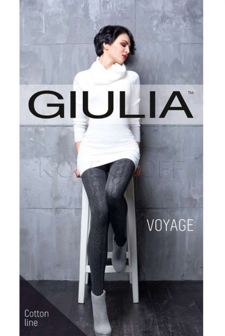 Колготки тёплые с узором GIULIA Voyage 180 model 18
