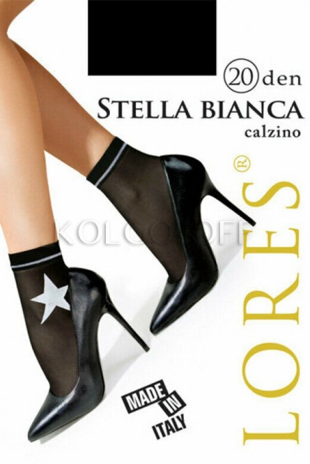Носки женские с узором LORES Stella Bianca 20 calzino