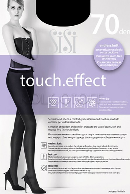Бесшовные плотные колготки из микрофибры SISI TOUCH EFFECT 70