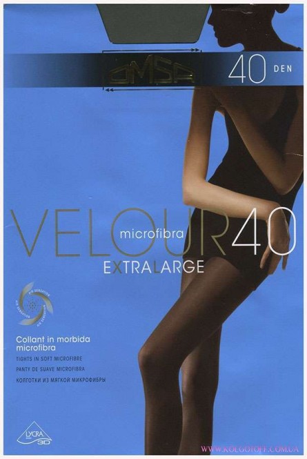 Колготки большого размера OMSA Velour 40 XL