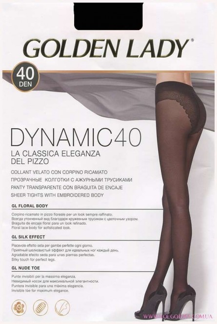 Колготки с ажурными трусиками GOLDEN LADY Dynamic 40