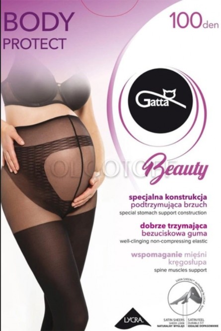 Плотные колготки для беременных из микрофибры GATTA Body Protect 100