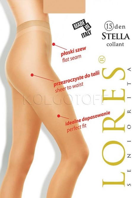 Женские классические колготки без шортиков LORES Stella 15