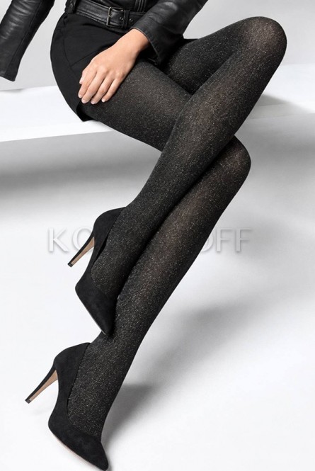 Женские тёплые колготки с люррексом LEVANTE B01A Collant Viscosa Lame