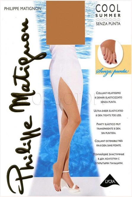 Колготки с открытыми пальцами PHILIPPE MATIGNON Cool Summer Senza Punta 8