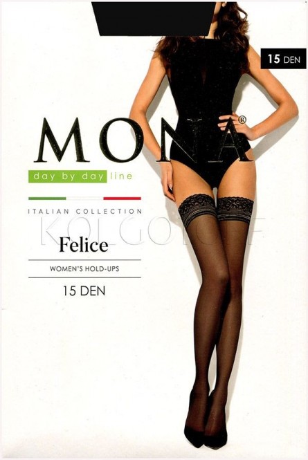 Чулки с кружевной коронкой MONA Felice aut 15