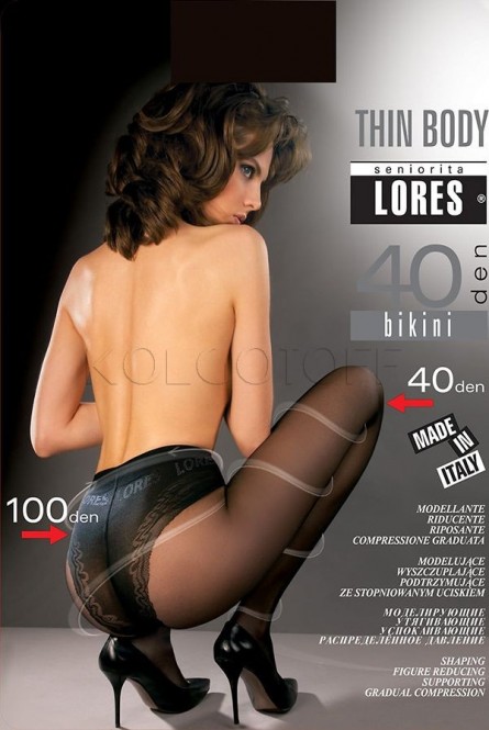 Женские колготки с моделирующими трусиками LORES Thin Body 40 bikini