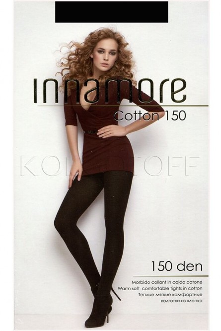 Тёплые женские колготки с хлопком INNAMORE Cotton 150