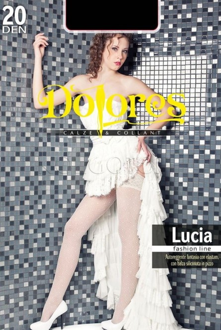 Женские сетчатые чулки с узором в точку DOLORES Lucia 20