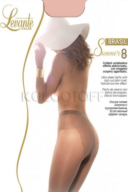 Ультратонкие колготки с ажурными трусиками LEVANTE Brasil Summer 8