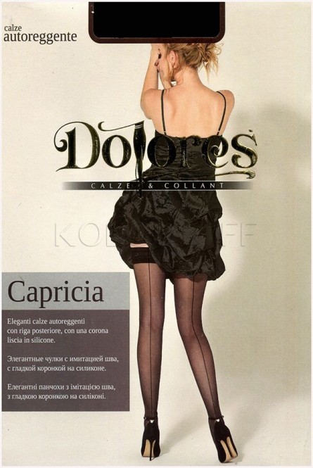 Женские чулки с гладкой каймой и швом сзади DOLORES Capricia 20