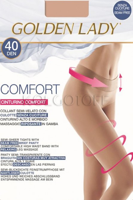 Женские бесшовные колготки GOLDEN LADY Comfort 40