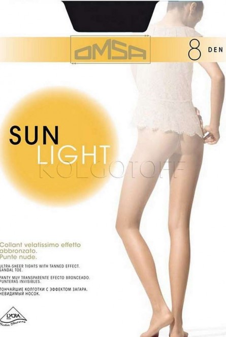 Колготки ультратонкие без шортиков OMSA Sun Light 8