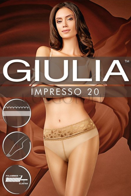 Колготки с силиконовым поясом GIULIA Impresso 20