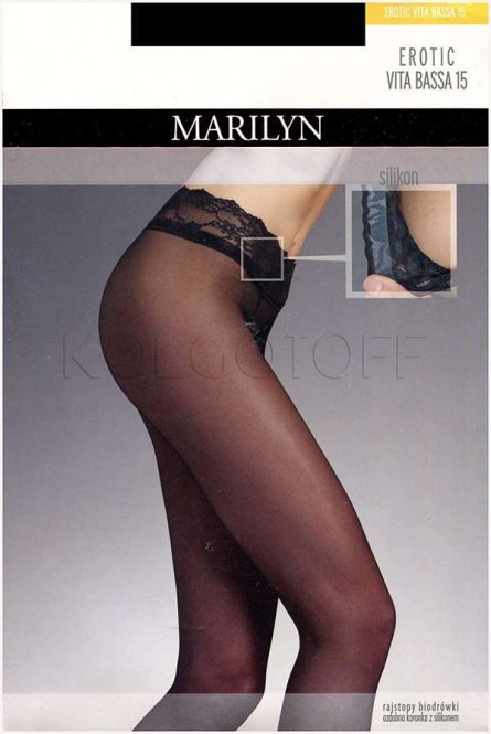 Колготки с силиконовым поясом MARILYN Erotic 15 vita bassa
