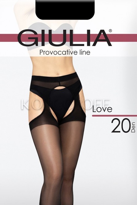 Колготки с имитацией чулок GIULIA Love 20