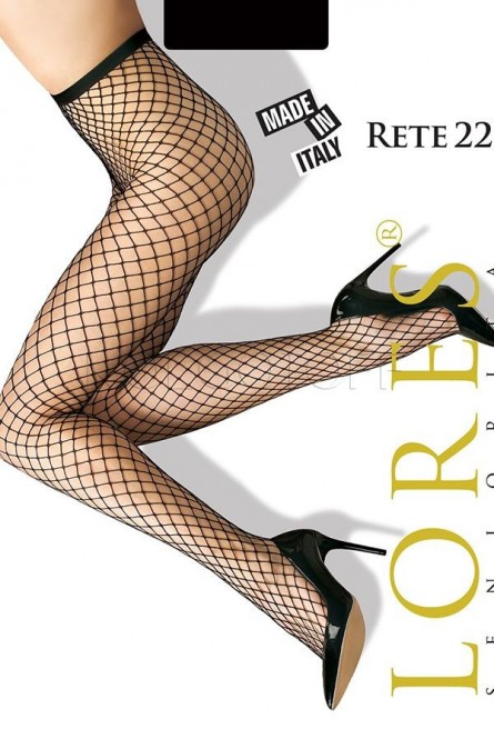 Женские колготки в крупную сетку LORES Rete 22