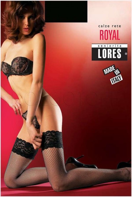 Чулки в мелкую сетку LORES Royal calze rete