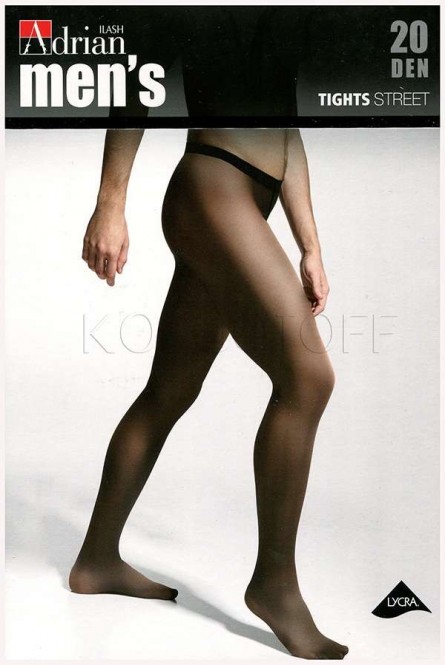 Мужские прозрачные колготки без шортиков ADRIAN Street 20