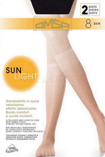 Гольфы ультратонкие OMSA Sun Light 8 gambaletto