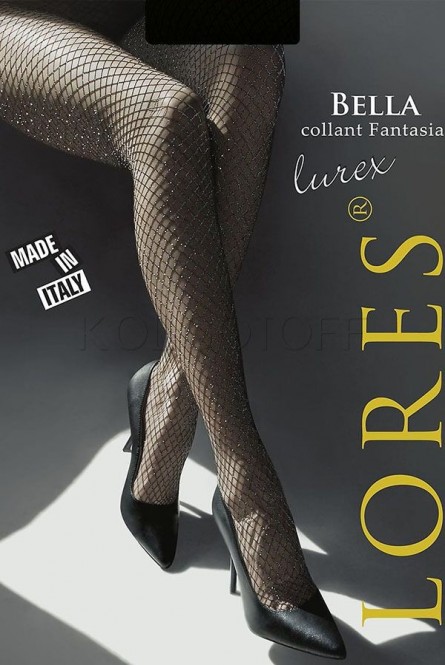 Женские колготки в сетку с люрексом LORES Bella lurex