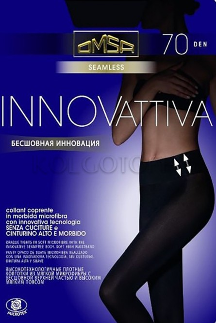 Бесшовные плотные колготки из микрофибры OMSA INNOVATIVA 70
