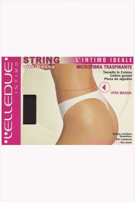 Женские бесшовные трусики-стринг ELLEDUE STRING vita bassa