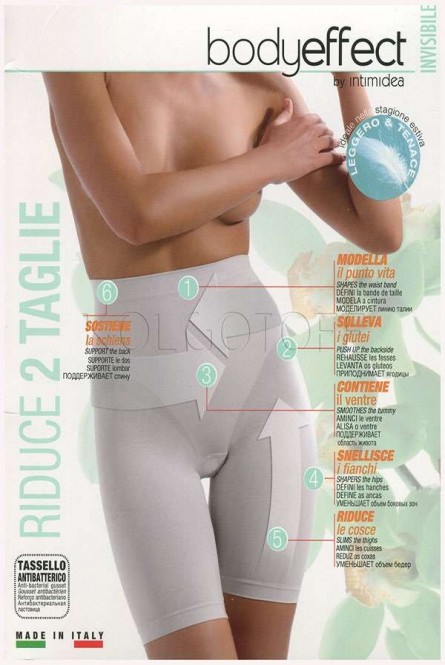 Моделирующие трусики-шорты с высокой талией INTIMIDEA GUAINA BODYEFFECT INVISIBLE Art.410616