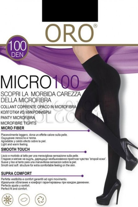 Плотные женские колготки большого размера ORO Micro 100 XL