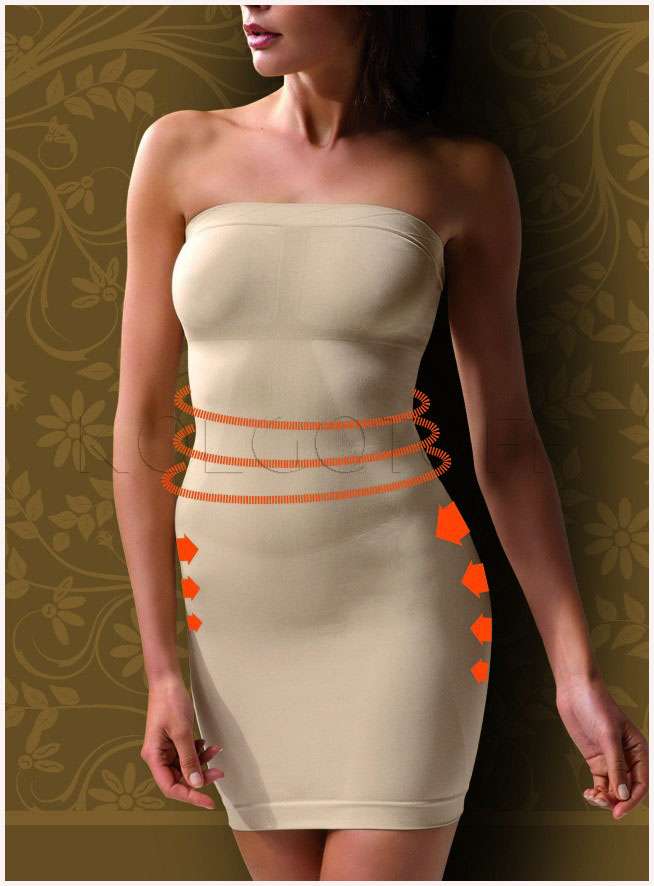 Моделює плаття-грація без бретелі INTIMIDEA TUBINO BODYEFFECT ORO Art.810130