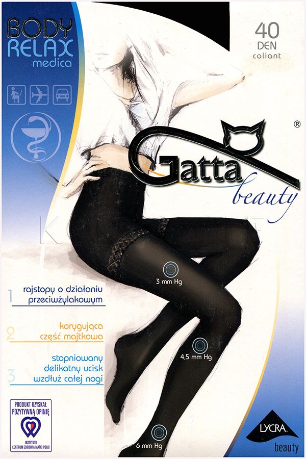 Противарикозні колготки з коригуючими шортиками GATTA Body Relax Medica 40