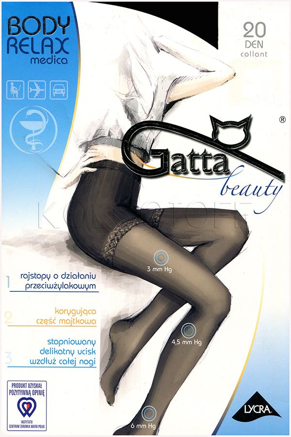 Противарикозні колготки з моделюючими шортиками GATTA Body Relax Medica 20