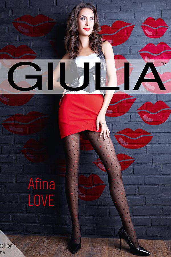 Колготки с узором GIULIA Afina LOVE 40 model 2