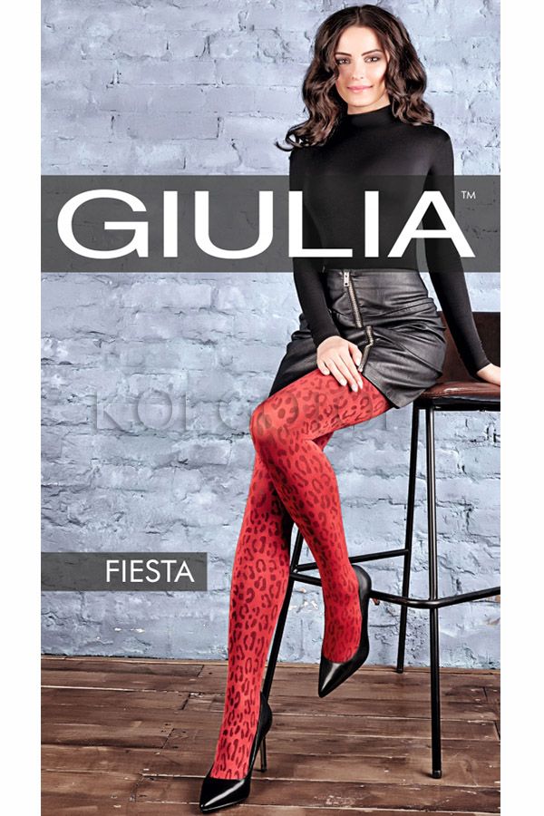 Колготки с леопардовым принтом GIULIA Fiesta 100 model 5