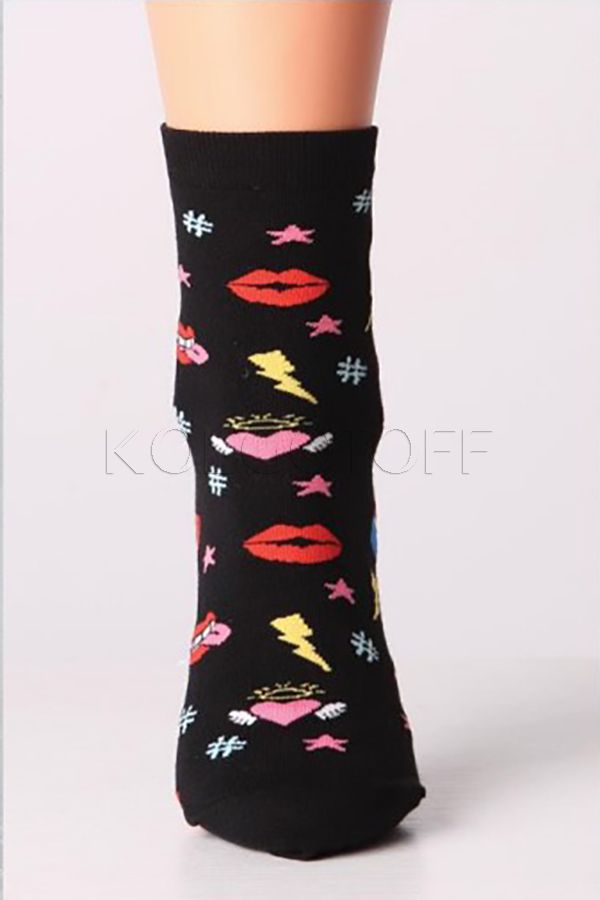 Шкарпетки жіночі бавовняні з візерунком GIULIA LSL-01