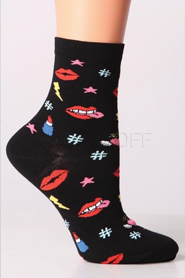 Шкарпетки жіночі бавовняні з візерунком GIULIA LSL-01