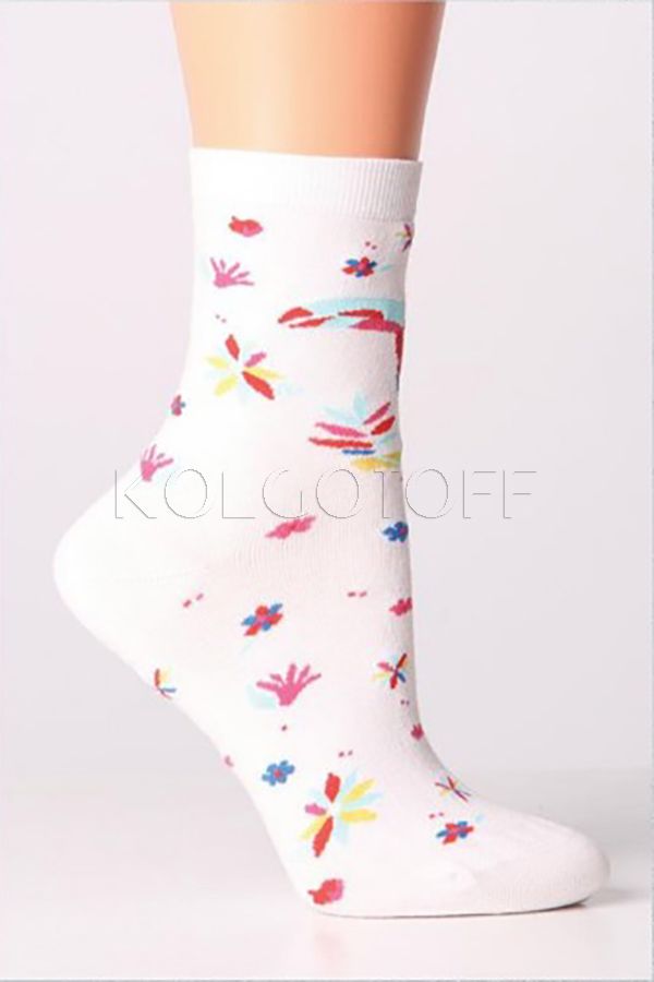 Шкарпетки жіночі бавовняні з візерунком GIULIA LSL-04