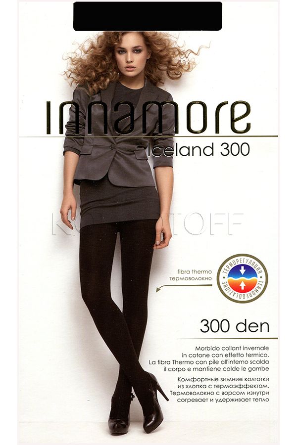 Хлопковые женские колготки с флисом INNAMORE Iceland 300