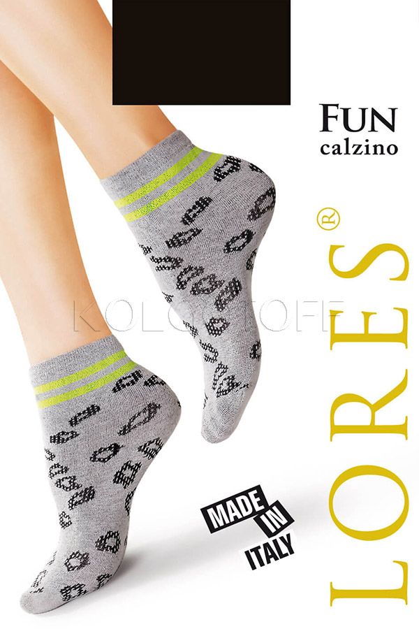 Женские укороченные хлопковые носки с узором LORES Fun calzino