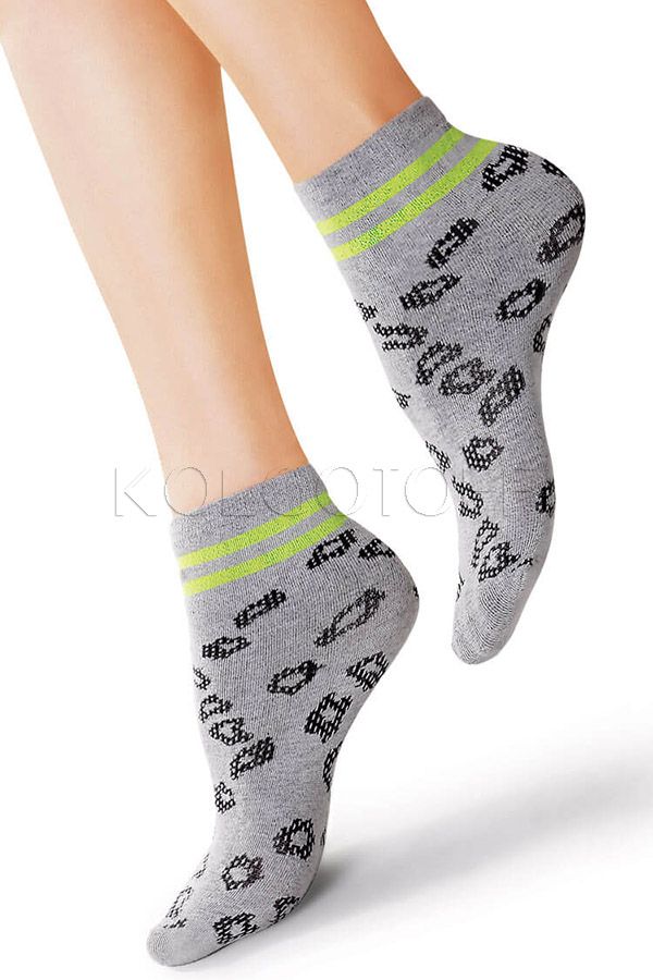 Женские укороченные хлопковые носки с узором LORES Fun calzino